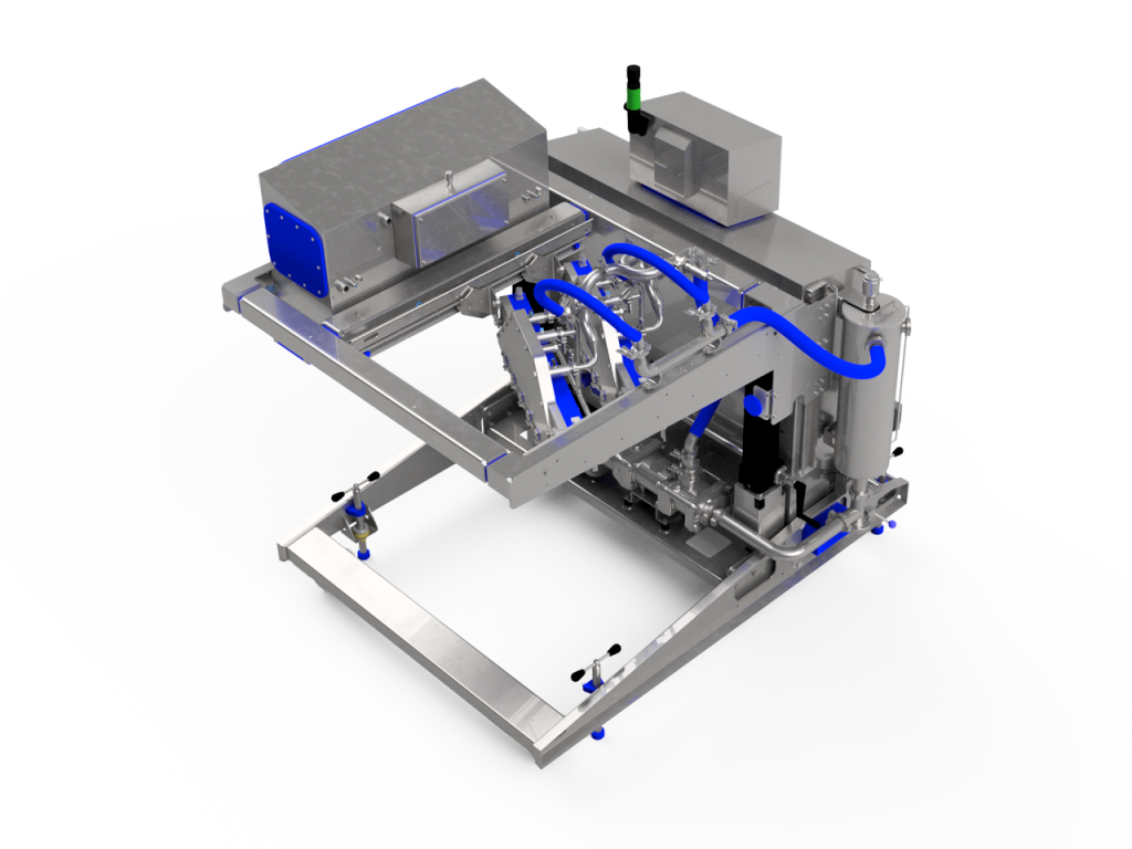 MDMV600 mobile depositor medium with vision, up to 600 mm working width, 3D render