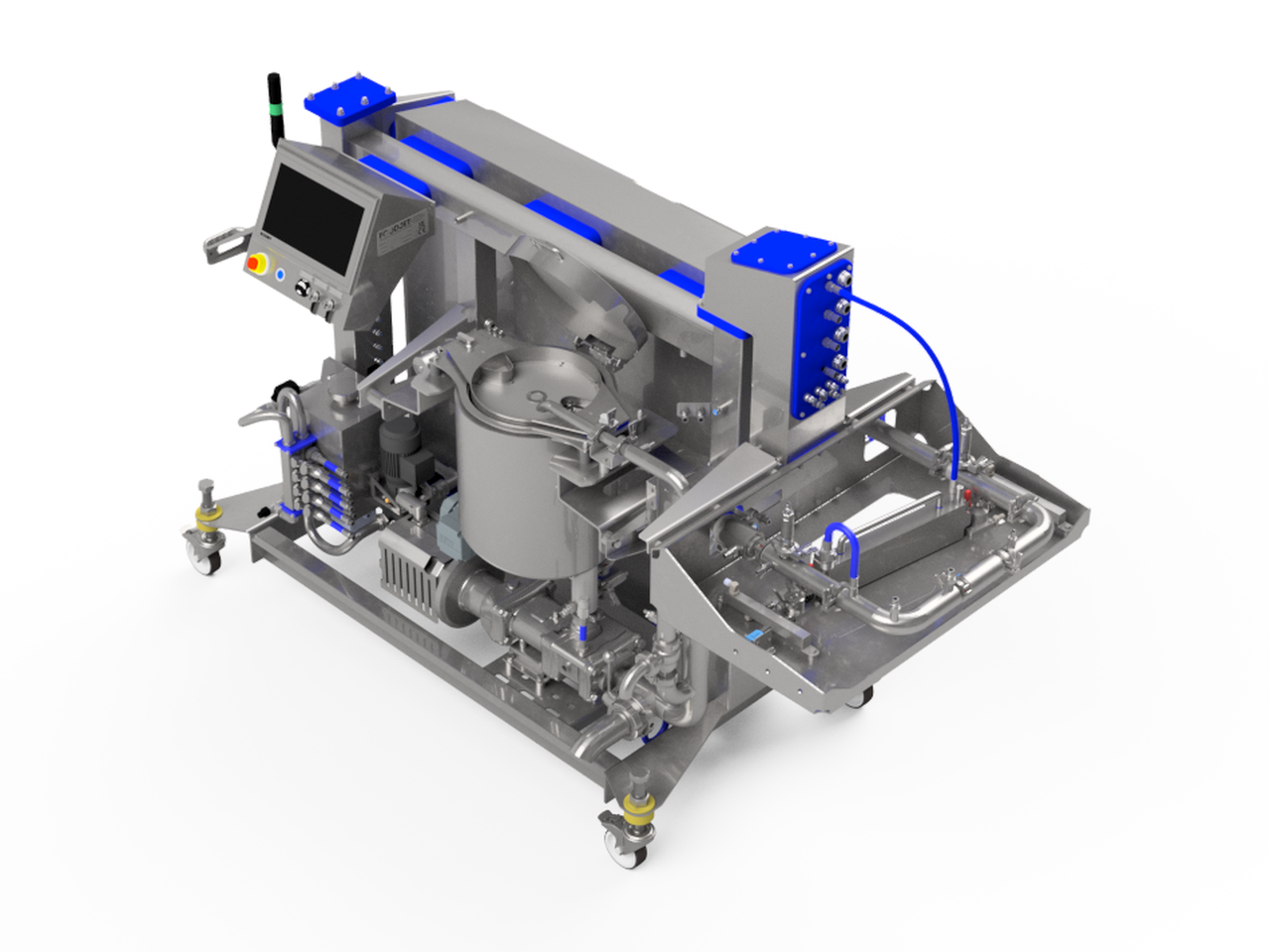 MDSUW1 mobile depositor with integrated supply unit for warm materials, 3D render
